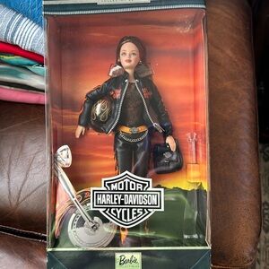Harley-Davidson Barbie Doll with Black and Orange Outfit #4